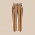 medium-brown pleated slacks image